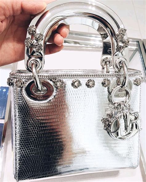 dior silver bag|christian dior silver bag.